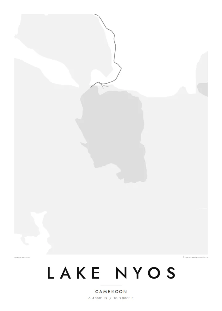 Lake Nyos map poster — Classic style