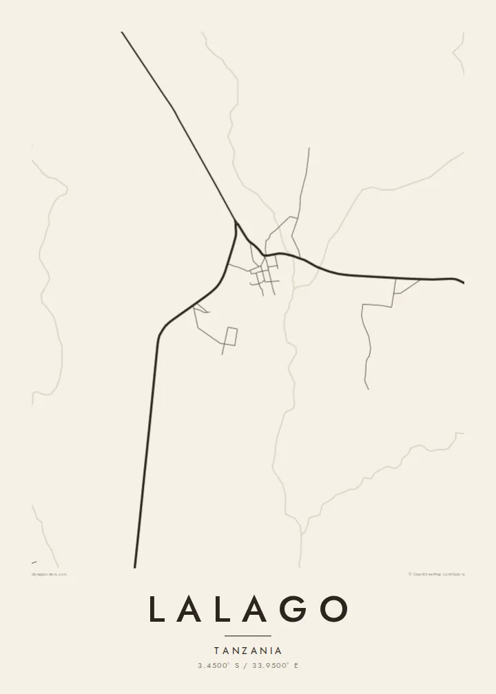 Lalago map poster — Paper