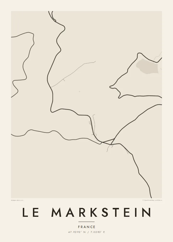 Le Markstein map poster — Paper style