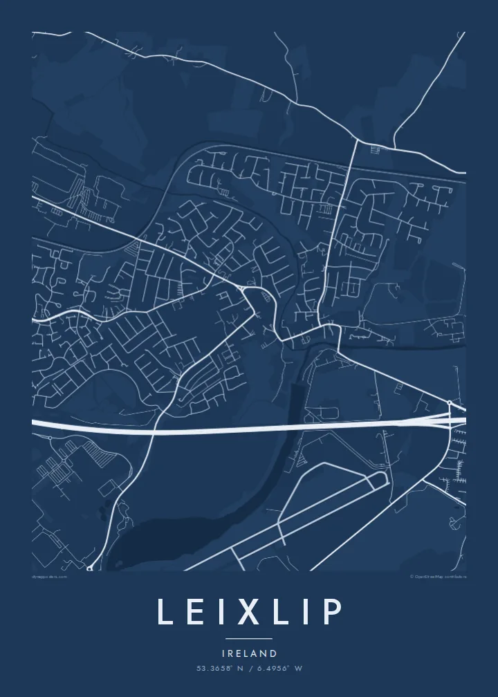 Leixlip map poster — Blueprint