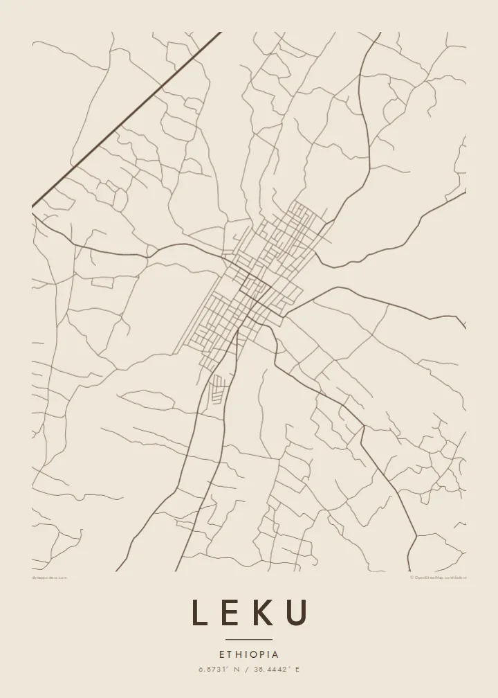 Leku map poster — Sand