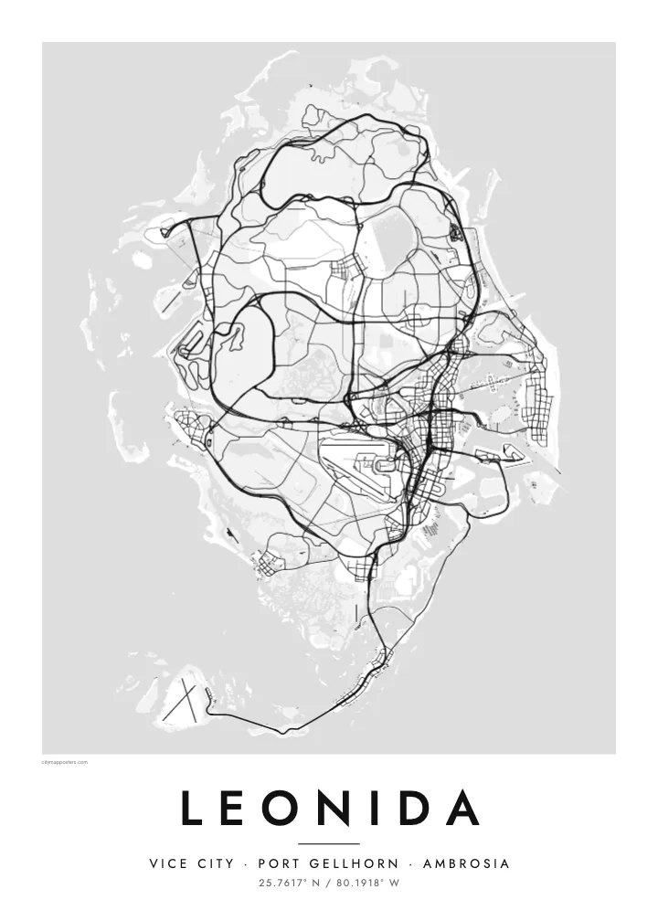 Leonida map poster
