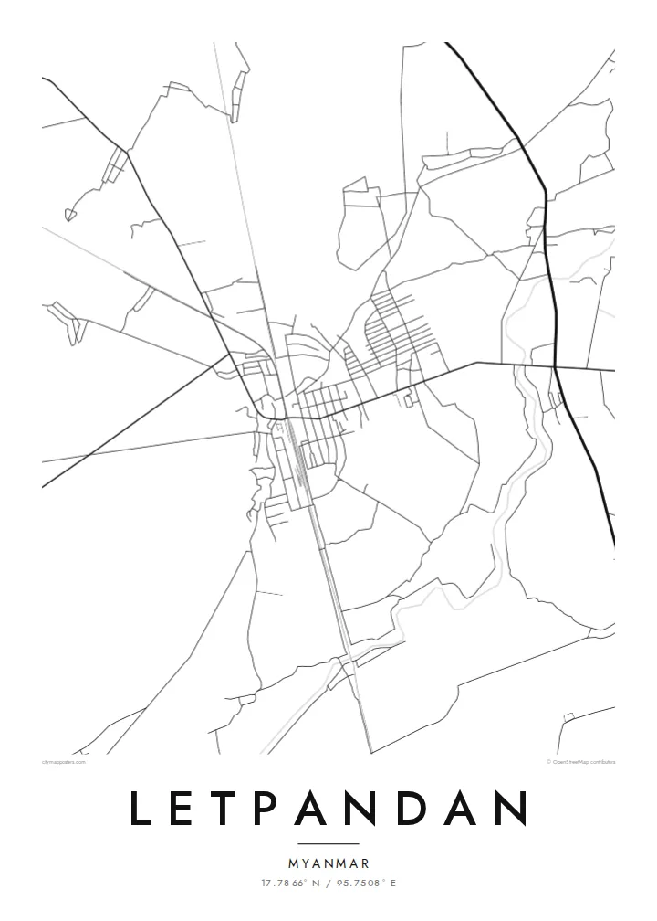 Letpandan map poster — Classic