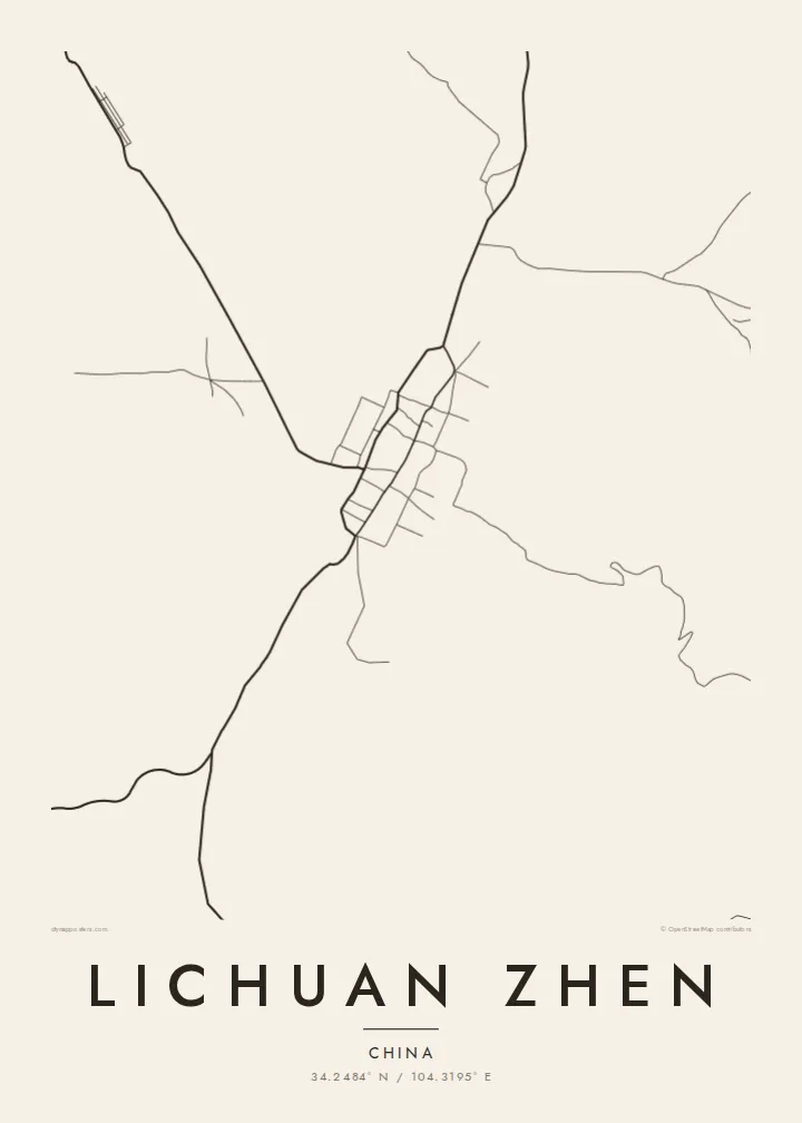 Lichuan Zhen map poster — Paper