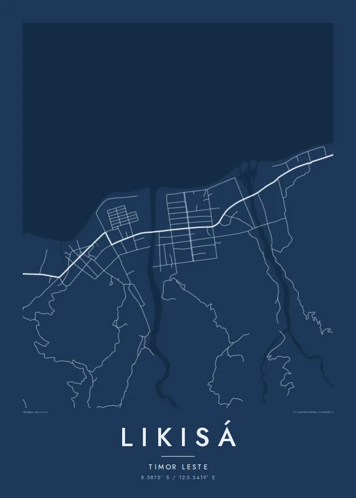 Likisá map poster — Blueprint