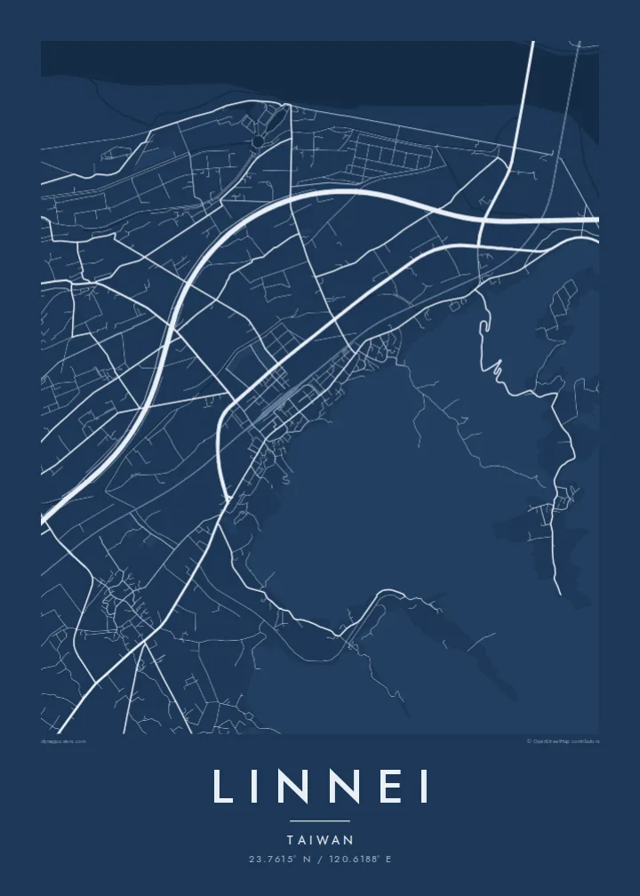 Linnei map poster — Blueprint