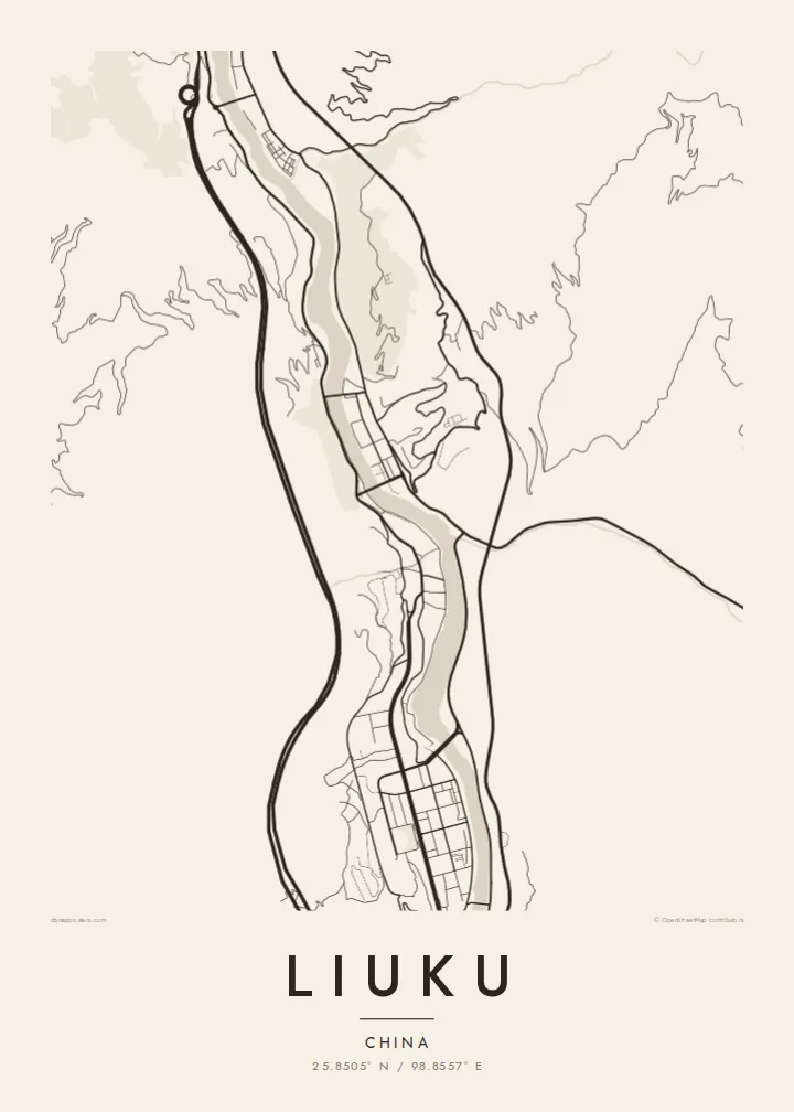Liuku map poster — Paper