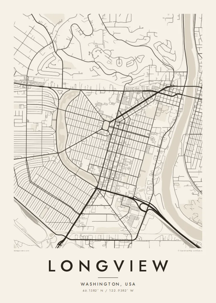 Longview map poster — Paper