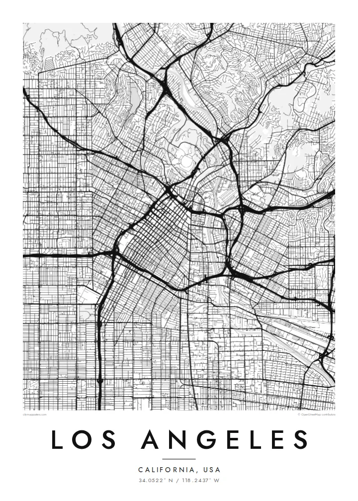 Постери харитаи Los Angeles