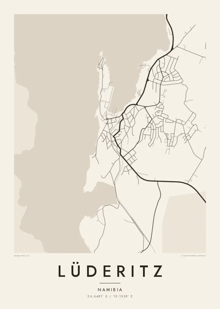 Lüderitz map poster — Paper style
