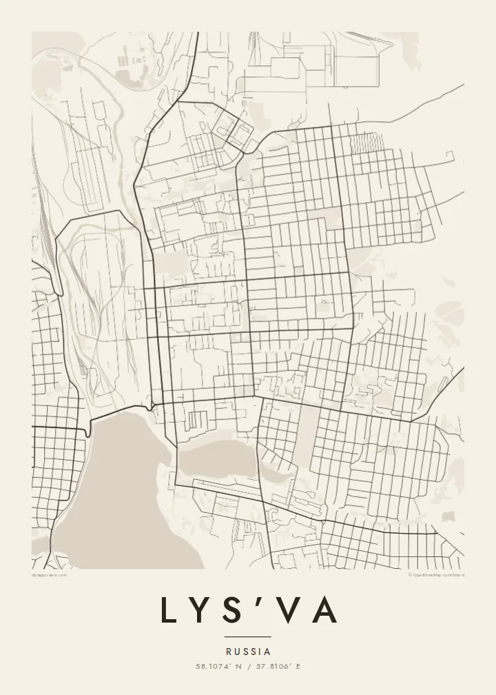 Lys’va map poster — Paper