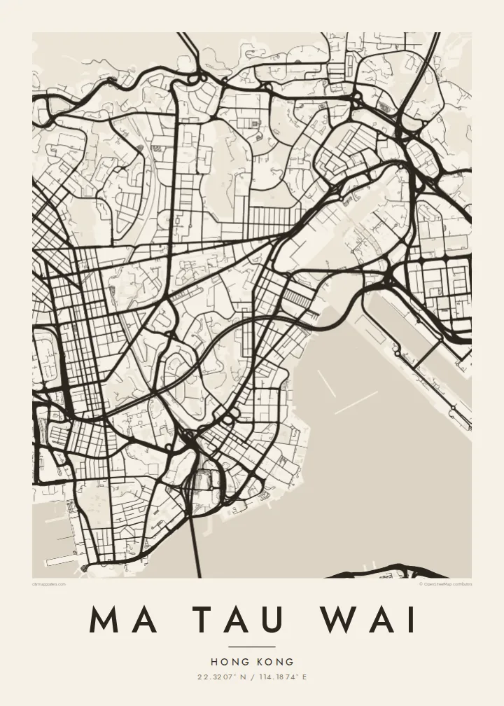 Ma Tau Wai map poster — Paper style
