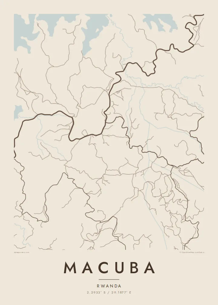 Macuba map poster — Sand style