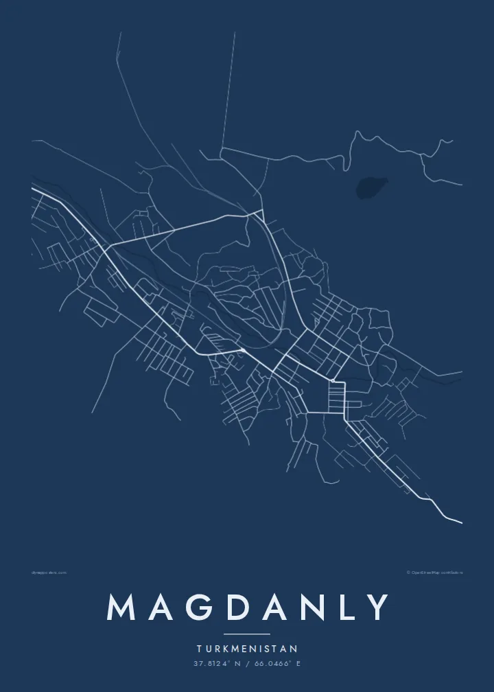 Magdanly map poster — Blueprint
