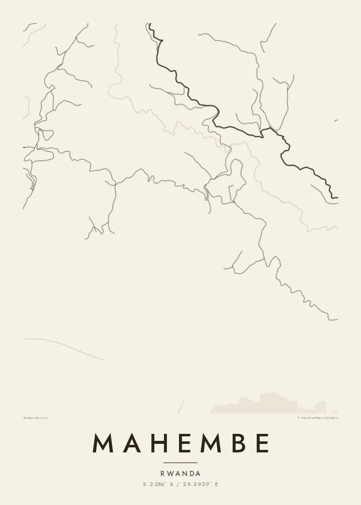 Mahembe map poster — Paper style