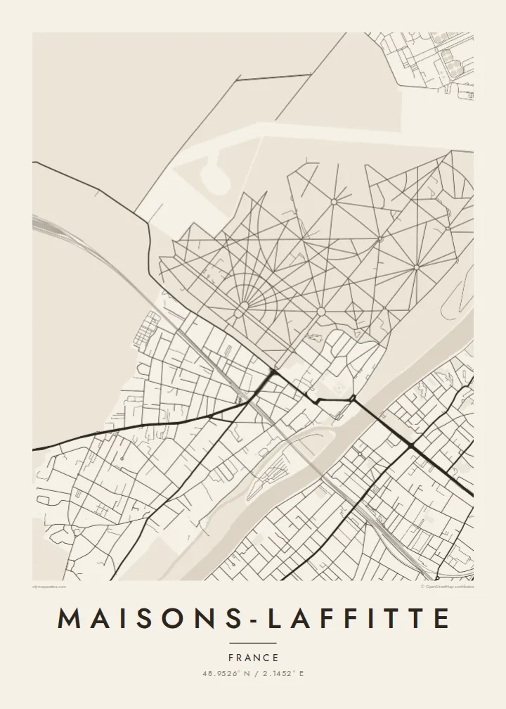 Maisons-Laffitte map poster — Paper