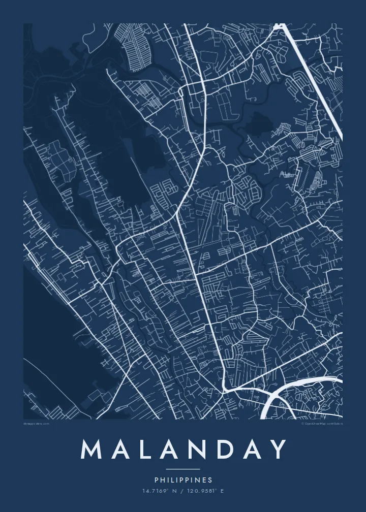 Malanday map poster — Blueprint
