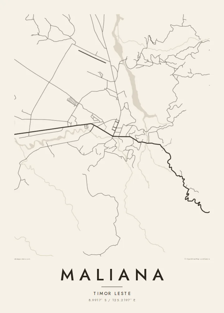Maliana map poster — Paper