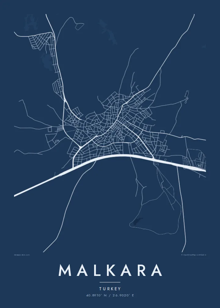 Malkara map poster — Blueprint