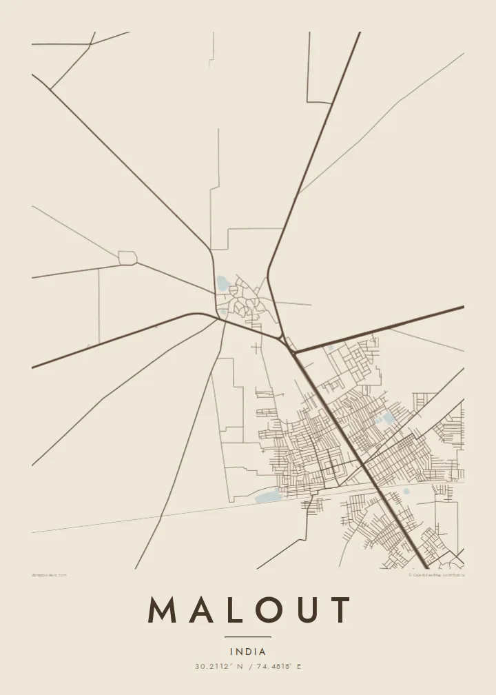 Malout map poster — Sand style