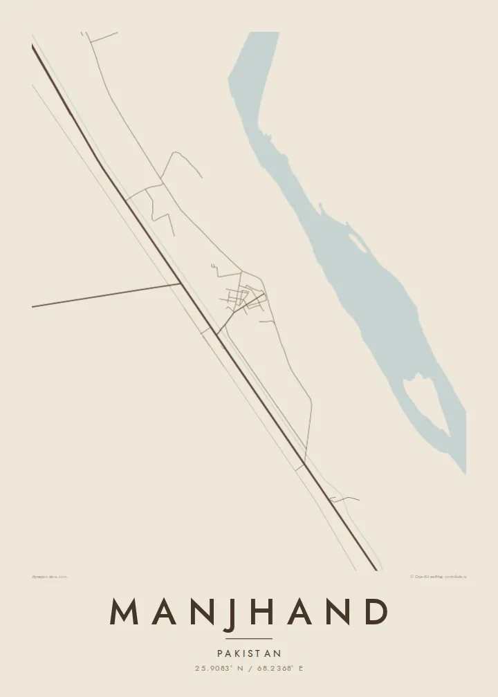 Manjhand map poster — Sand