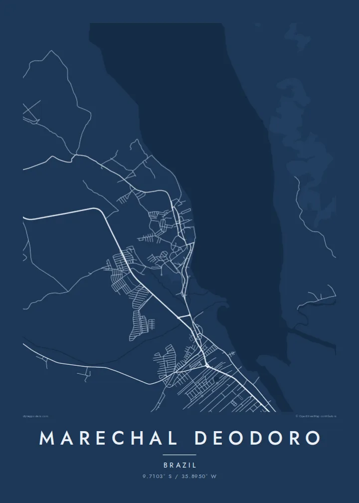Marechal Deodoro map poster — Blueprint