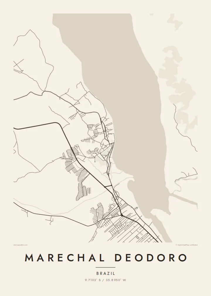 Marechal Deodoro map poster — Paper