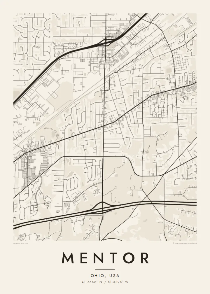 Mentor map poster — Paper style