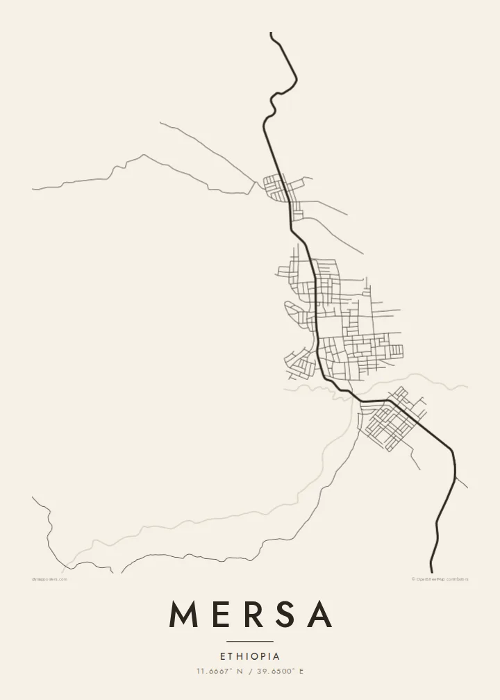 Mersa map poster — Paper style