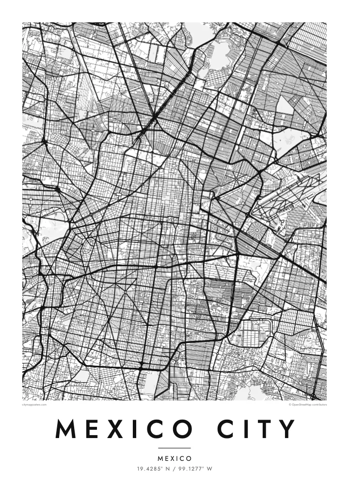 Плакатъ-карта Mexico City