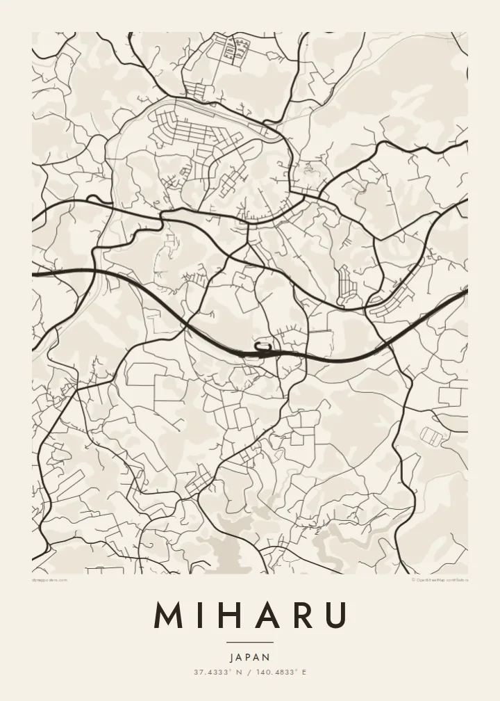 Miharu map poster — Paper