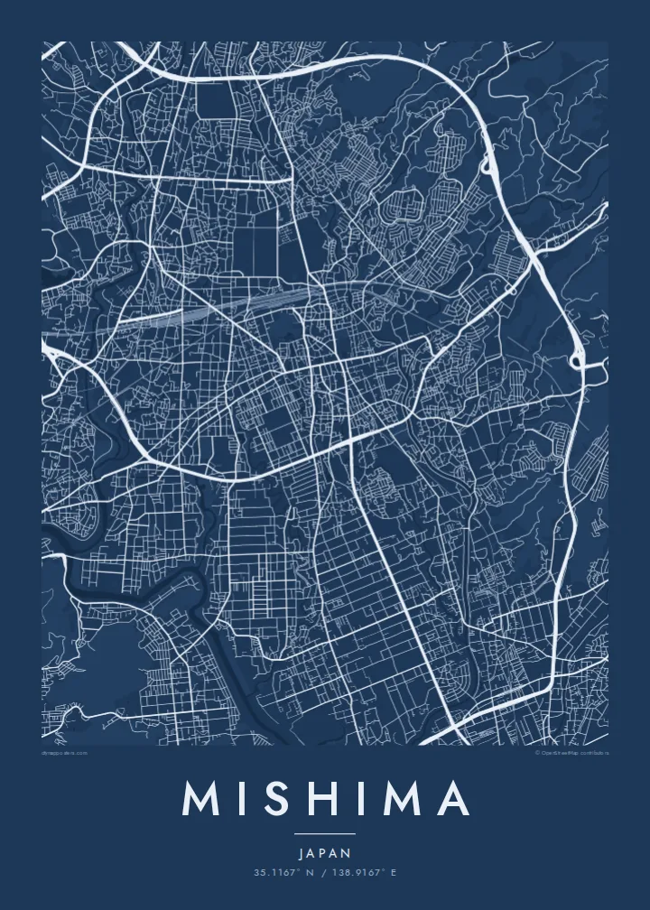 Mishima map poster — Blueprint