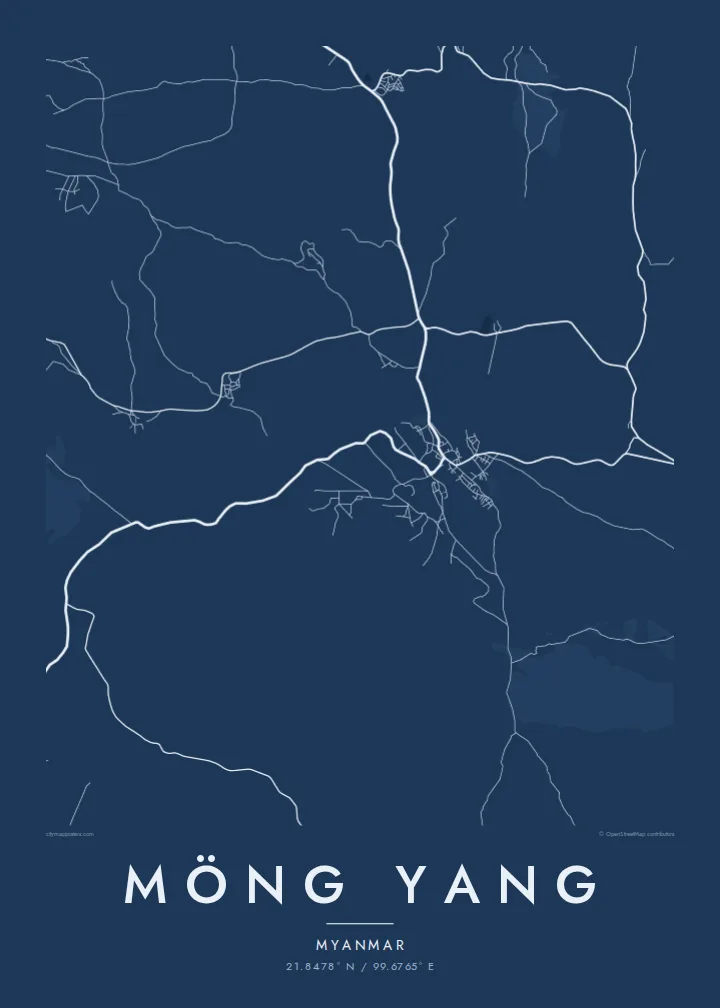 Möng Yang map poster — Blueprint