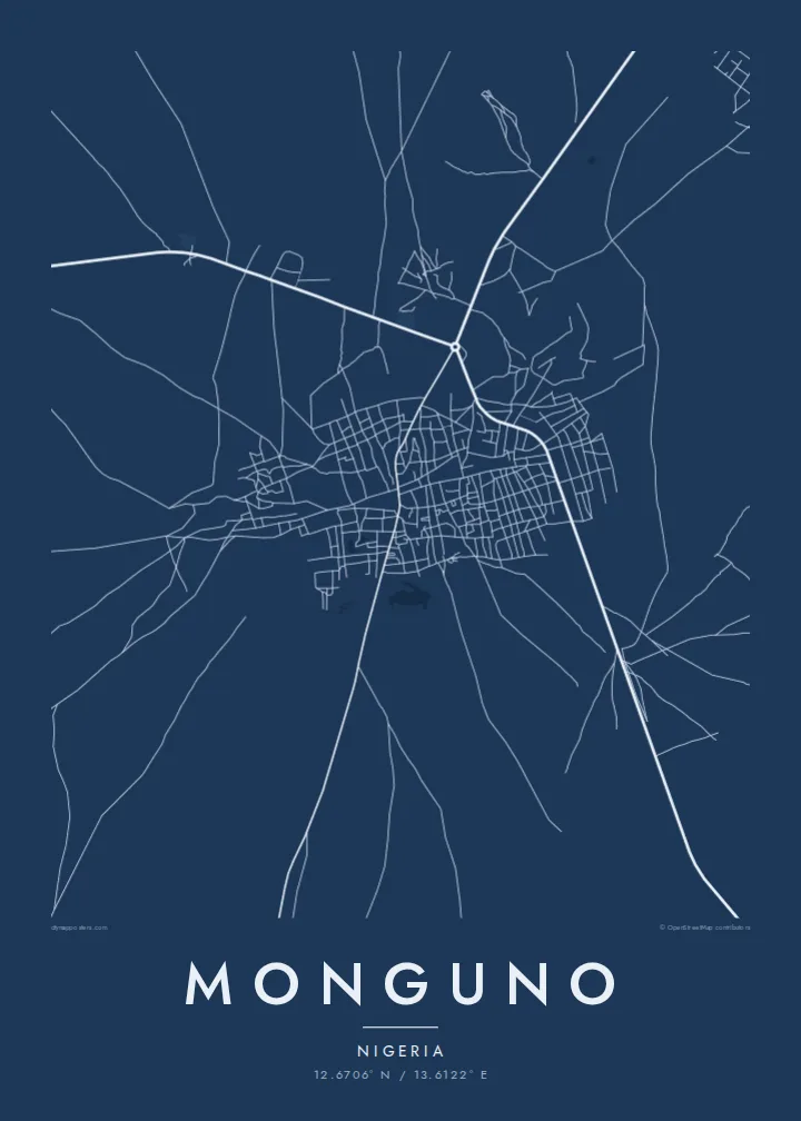 Monguno map poster — Blueprint