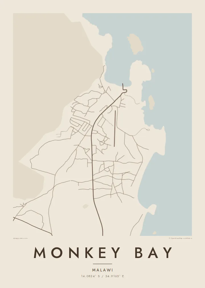 Monkey Bay map poster — Sand