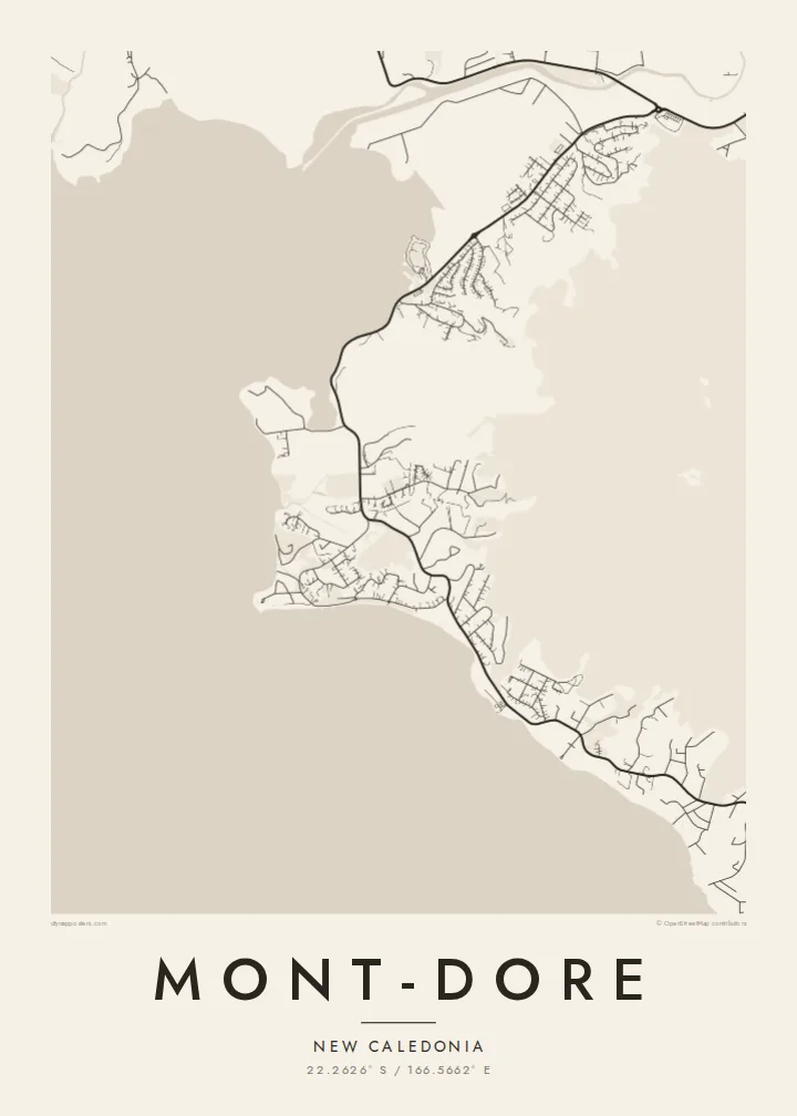 Mont-Dore map poster — Paper style