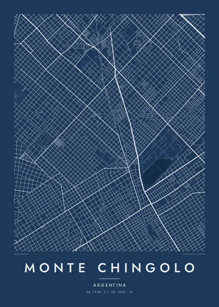 Monte Chingolo map poster — Blueprint