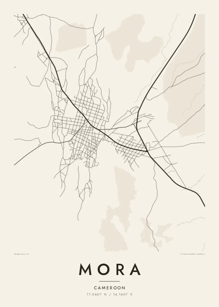 Mora map poster — Paper style