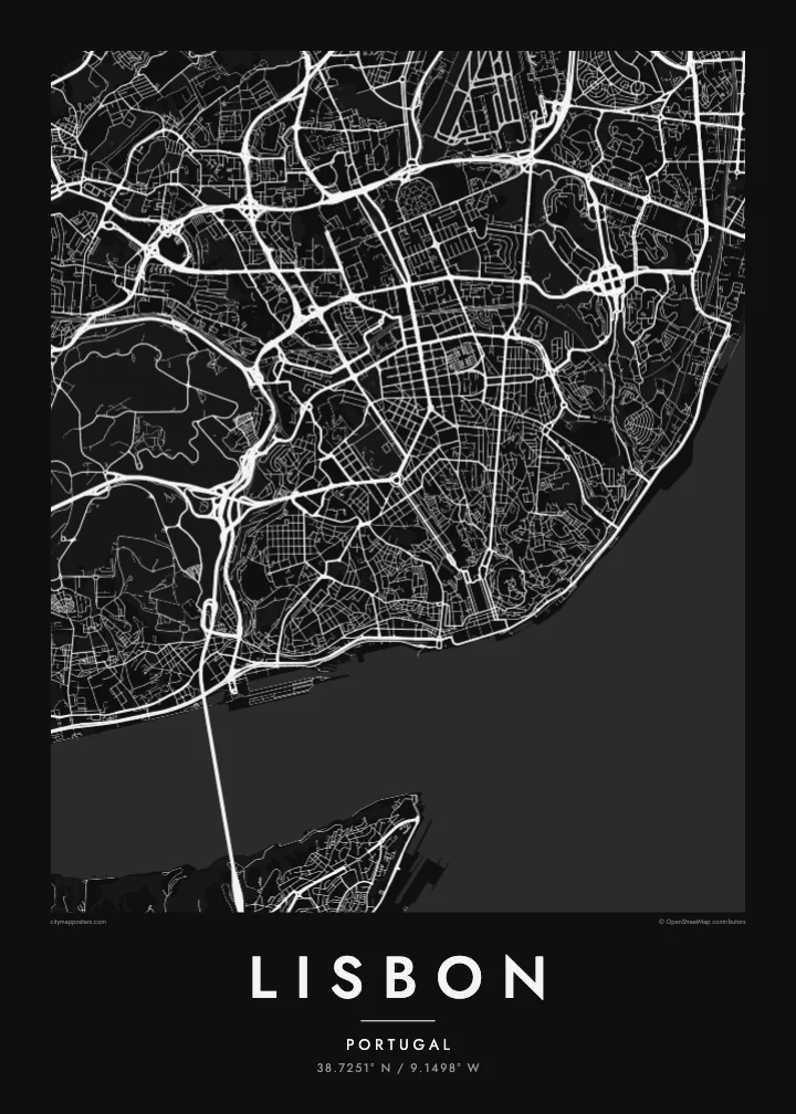 Poster Peta Lisbon — Noir