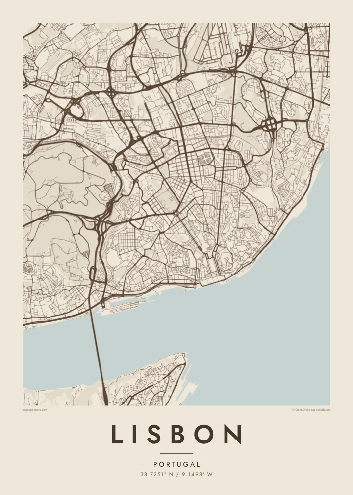 Poster Peta Lisbon — Sand