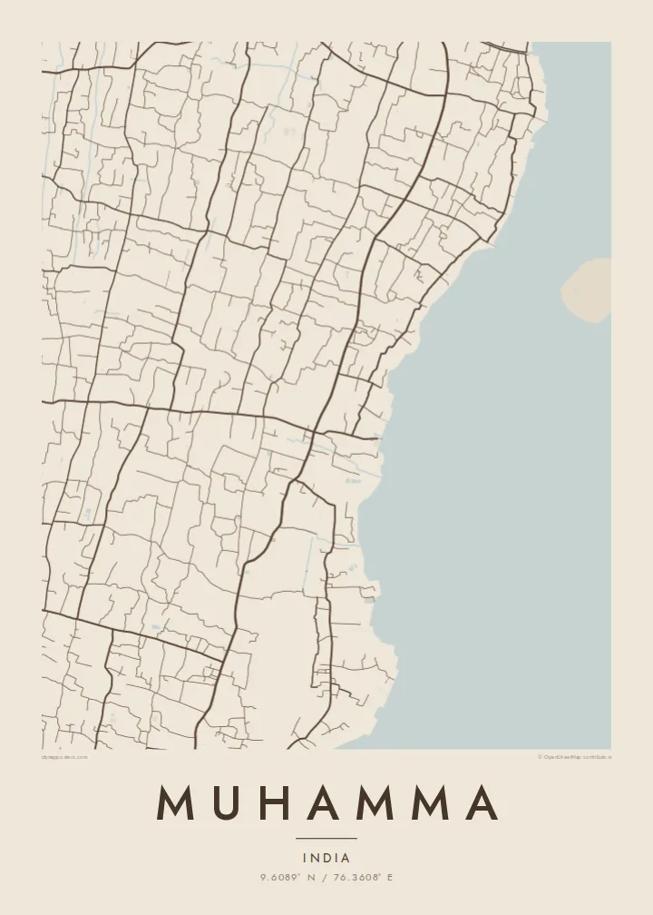 Muhamma map poster — Sand