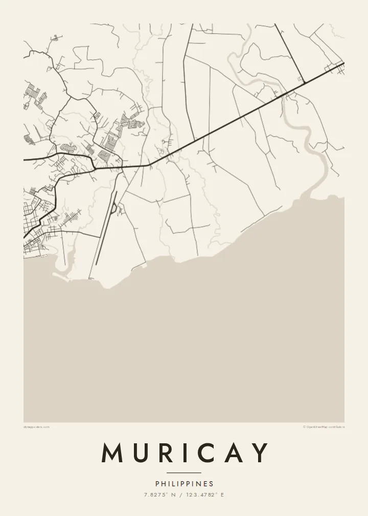 Muricay map poster — Paper
