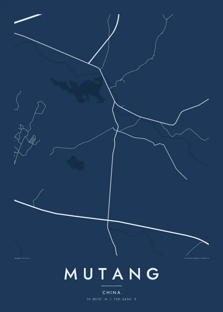 Mutang map poster — Blueprint