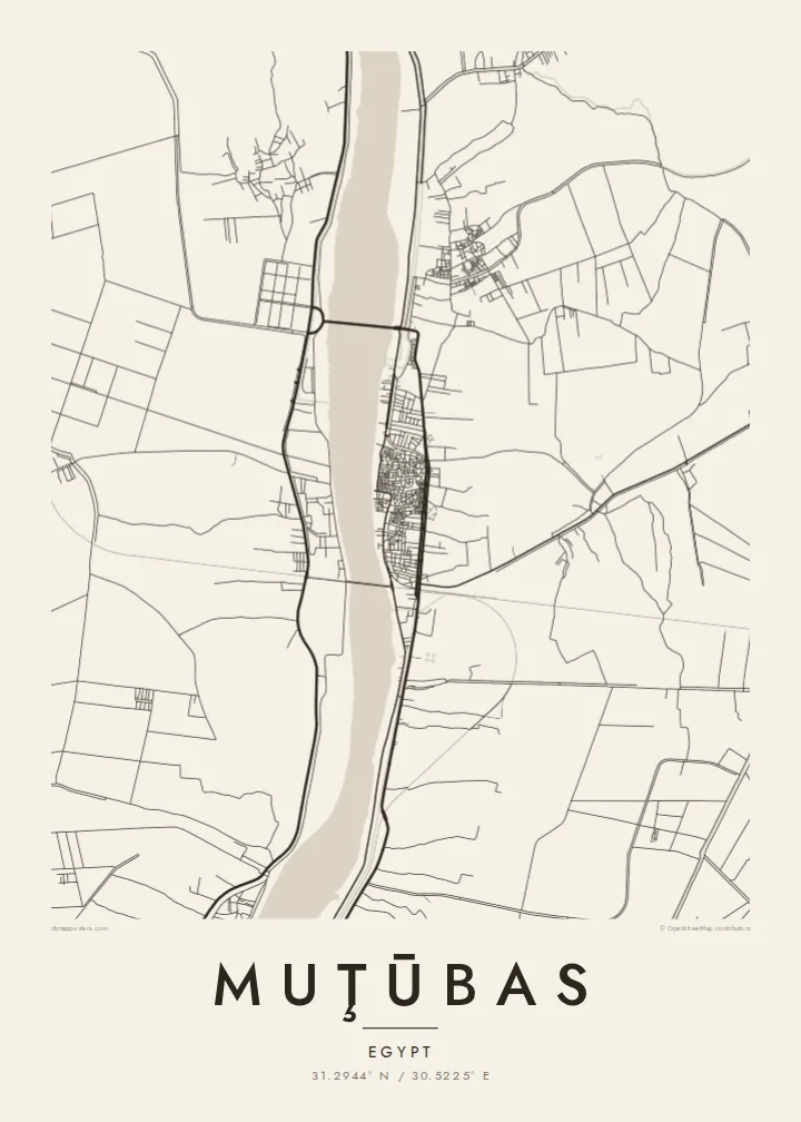 Muţūbas map poster — Paper