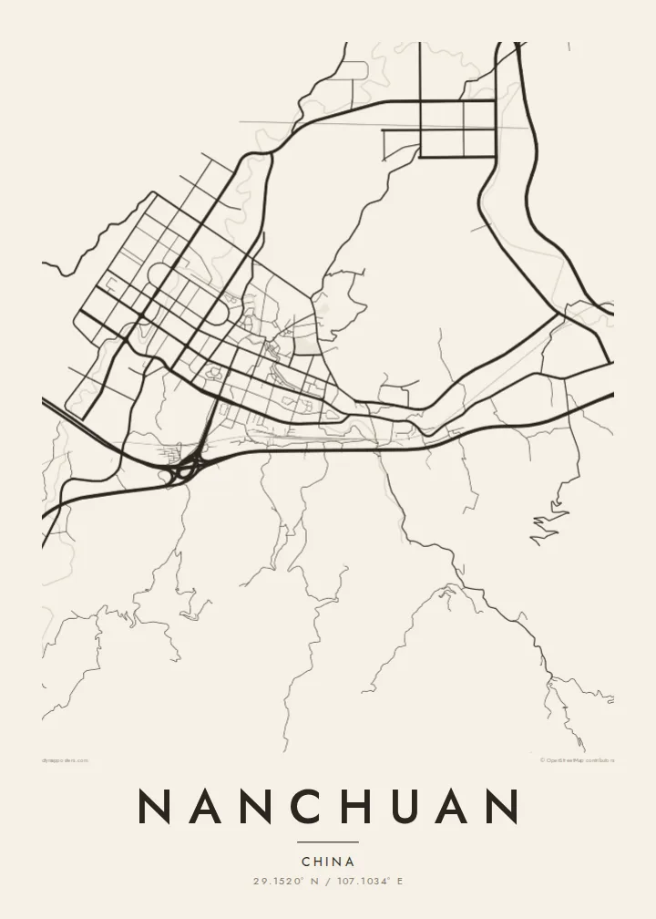 Nanchuan map poster — Paper