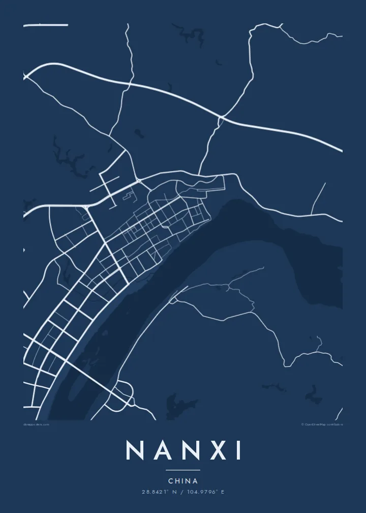 Nanxi map poster — Blueprint