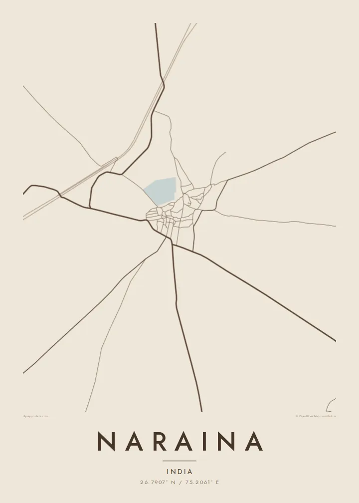 Naraina map poster — Sand style