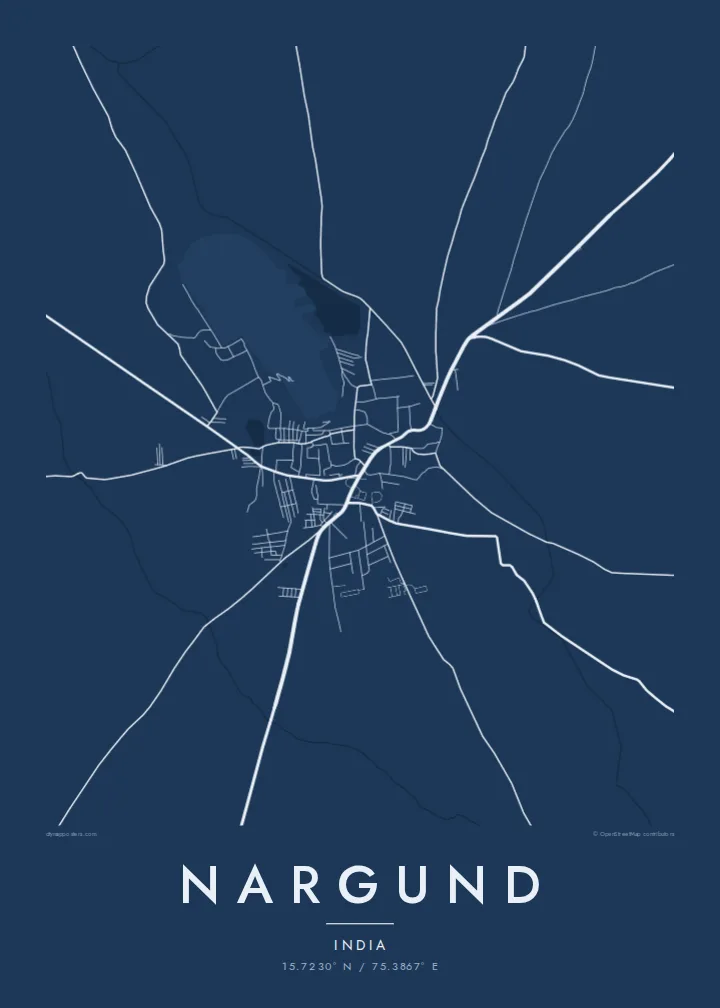 Nargund map poster — Blueprint