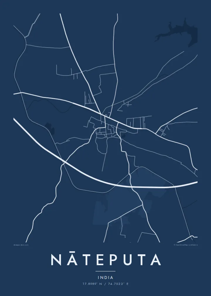 Nāteputa map poster — Blueprint