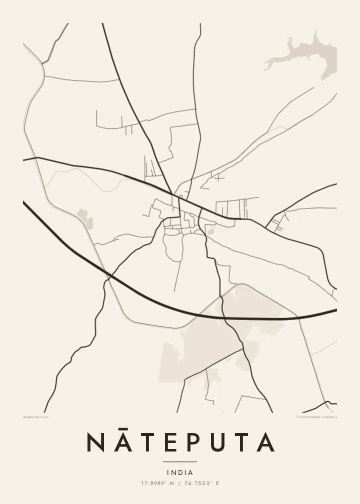 Nāteputa map poster — Paper